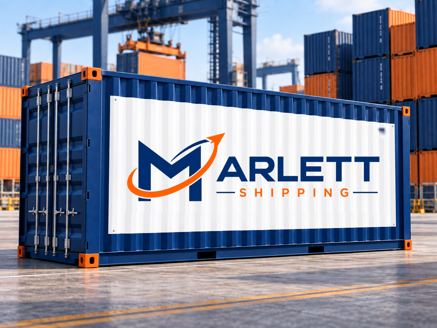 Marlett Shipping branded freight container